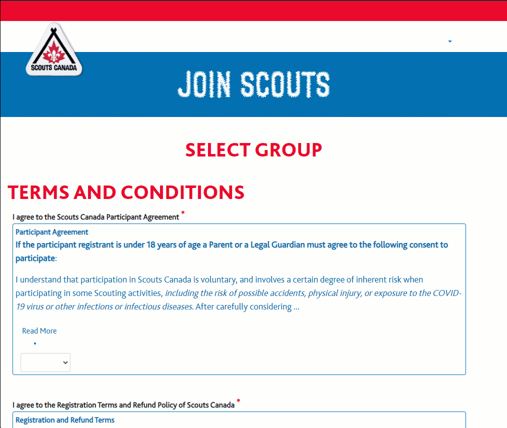 MyScouts Renewal - Step 8 - Agreements